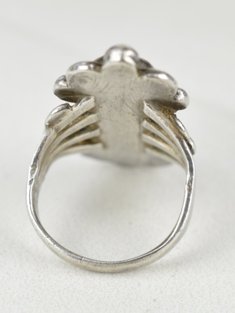 VTG Navajo Sterling Silver Turquoise Statement Ring Size 5.25 - Picture 10 of 11